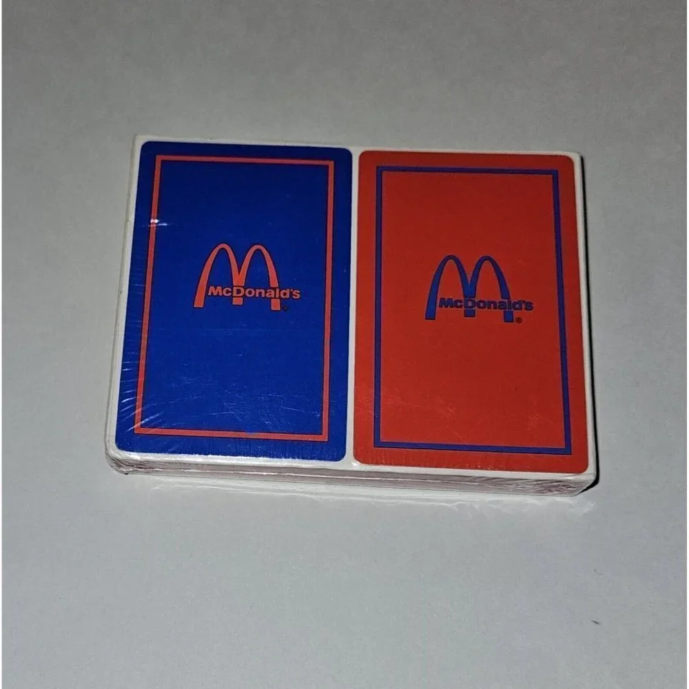 NOS 2 McDonald's Decks of Plastic Coated Playing Cards FACTORY SEALED